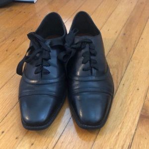 Black loafers never worn
